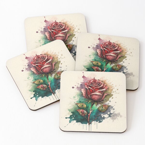 Item preview, Watercolor Splash Rose designed and sold by Ajolan.