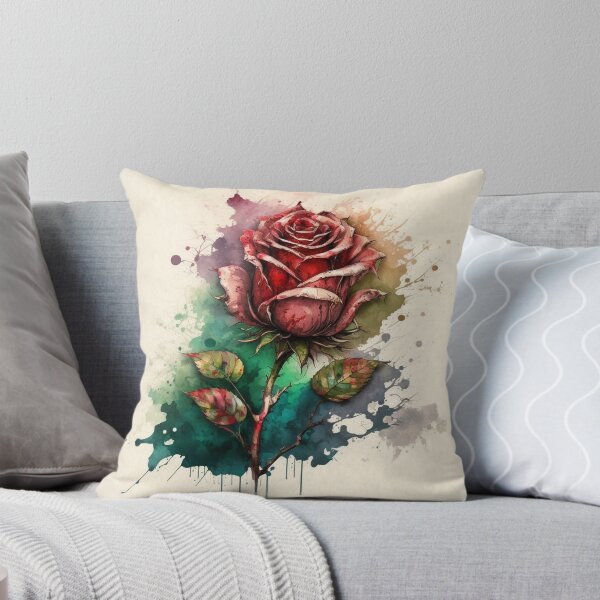 Item preview, Watercolor Splash Rose designed and sold by Ajolan.