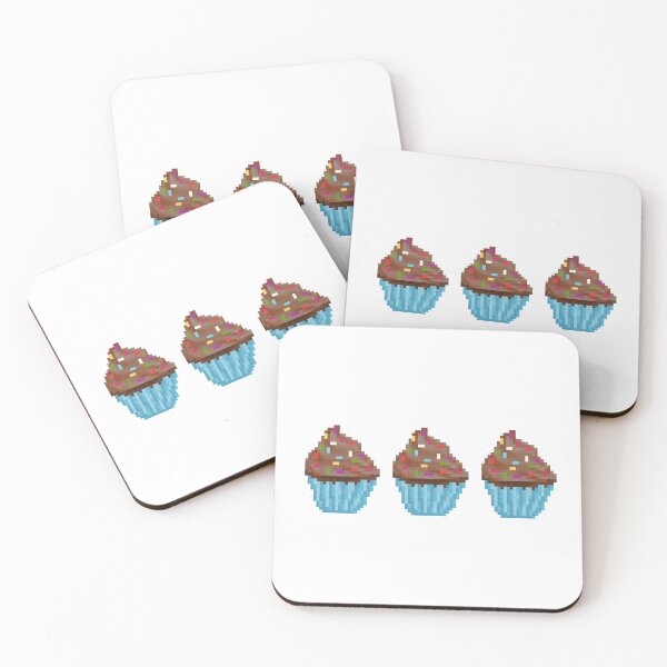 Item preview, Retro Pixel Chocolate Sprinkle Frosted Cupcakes designed and sold by 8BitTrip.
