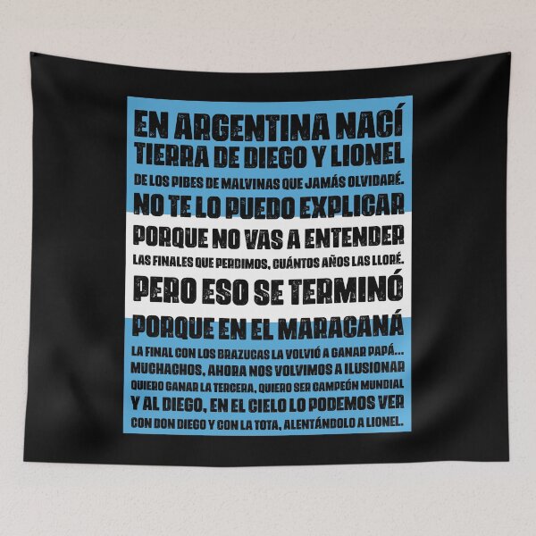 Item preview, Argentina fans’ song -  Argentina Mundial de Qatar 2022 Argentina World cup 2022  Muchachos, ahora nos volvimos a ilusionar designed and sold by TRUE-FANS.