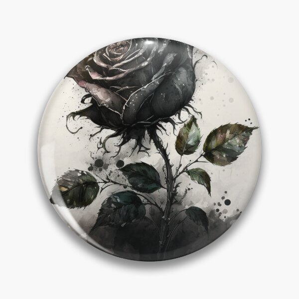 Item preview, Watercolor Splash Black Rose designed and sold by Ajolan.