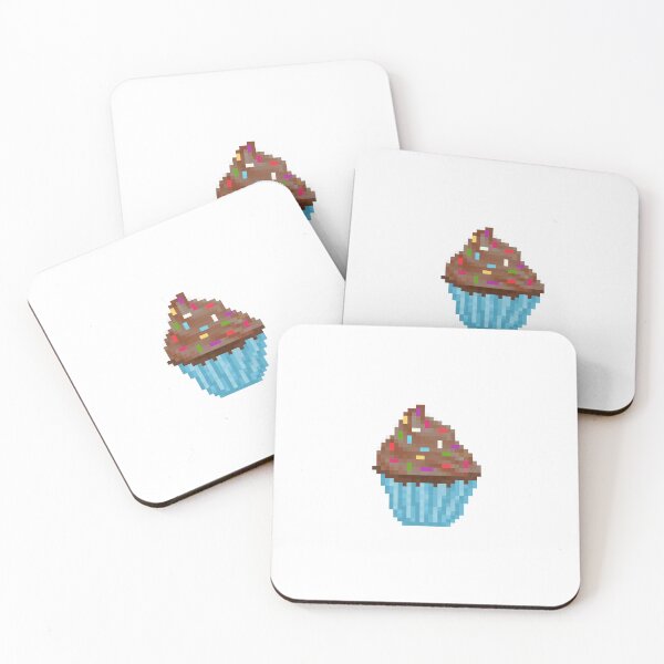 Item preview, Retro Pixel Chocolate Sprinkles Frosted Cupcakes designed and sold by 8BitTrip.