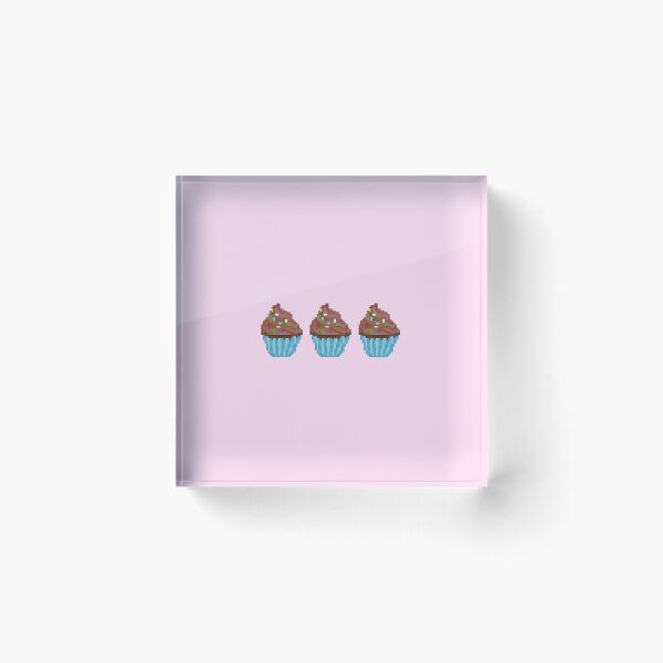 Item preview, Retro Pixel Chocolate Sprinkle Frosted Cupcakes designed and sold by 8BitTrip.