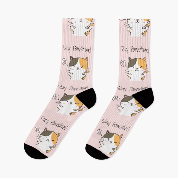 Item preview, Cute Stay Pawsitive Positive Kitty Cat designed and sold by rustydoodle.