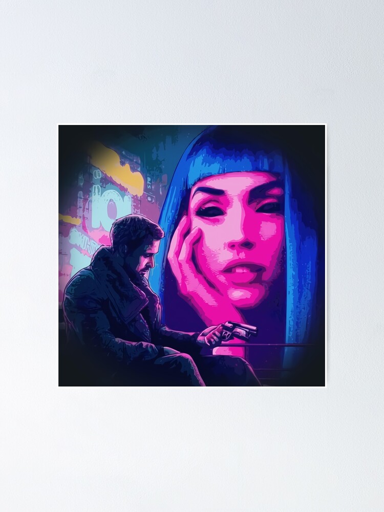 "Blade Runner 2049 Joi and Joe Cyberpunk Girl Hologram Artwork