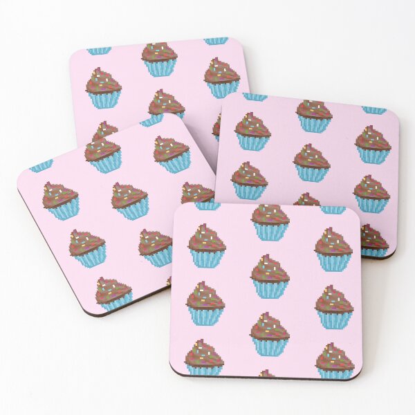 Item preview, Retro Pixel Chocolate Sprinkle Frosted Cupcakes designed and sold by 8BitTrip.