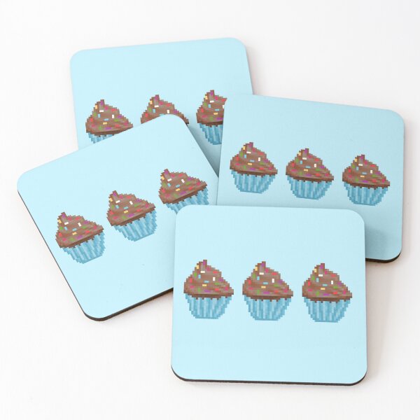 Item preview, Retro Pixel Chocolate Sprinkle Frosted Cupcakes designed and sold by 8BitTrip.