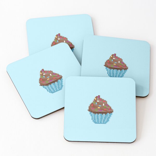 Item preview, Retro Pixel Chocolate Sprinkle Frosted Cupcakes designed and sold by 8BitTrip.