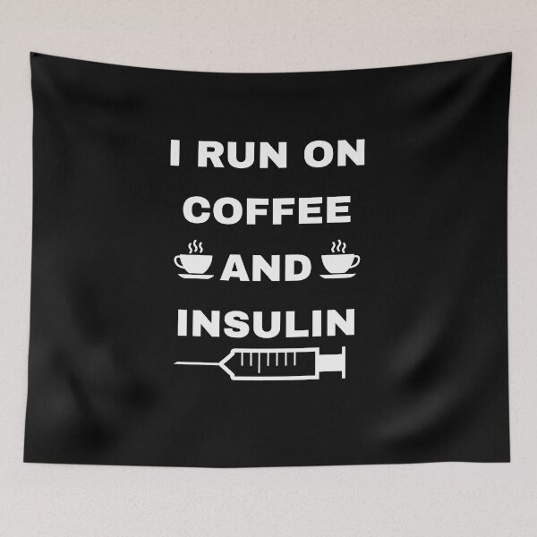 Artikelvorschau, ICH LAUFE MIT KAFFEE UND INSULIN entworfen und verkauft von KatisDesign.