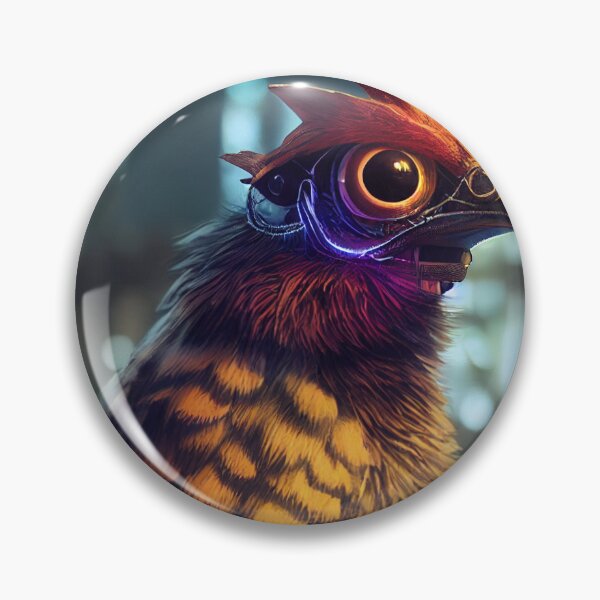 Item preview, Anthropomorphic Tiny Cute Cyberpunk Pirate Pheasant designed and sold by MimozaStudio.