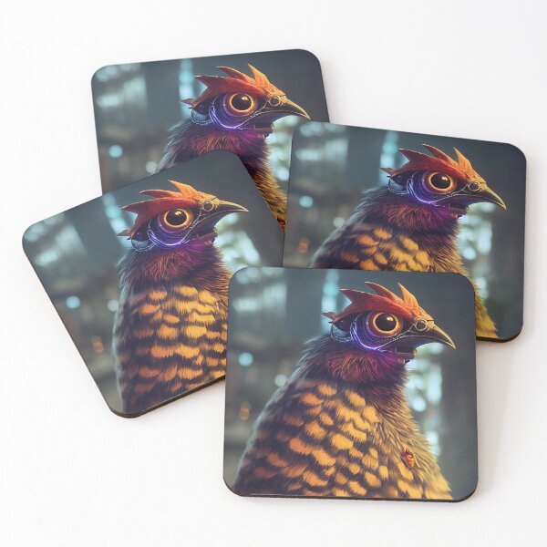 Item preview, Anthropomorphic Tiny Cute Cyberpunk Pirate Pheasant designed and sold by MimozaStudio.