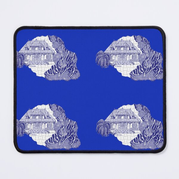 Item preview, Reunion Island, France, puzzle style, in blue designed and sold by Catherine Debusne.