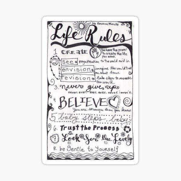 Life Rules Sticker