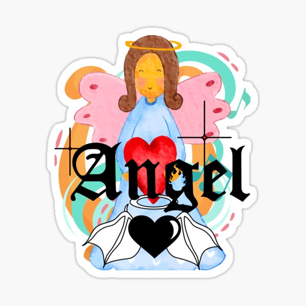 “Angel With Harp” Sticker for Sale by Javedempire | Redbubble