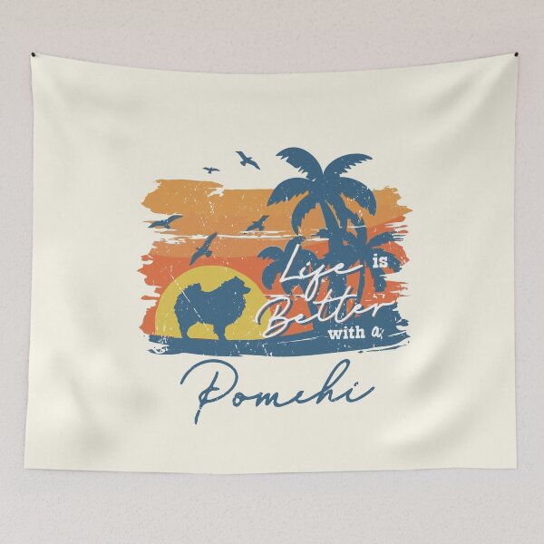 Item preview, Life is Better With Pomchi Beach Sunset Retro Vintage designed and sold by rafaeltto.