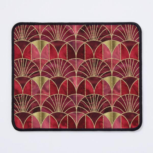 Item preview, Art Deco Splendid Luxury Elegant Retro Design Rich Red With Gold designed and sold by artsandsoul.