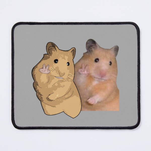 Item preview, Cute Hamester peace sign photo and illustration  designed and sold by Basma Store.