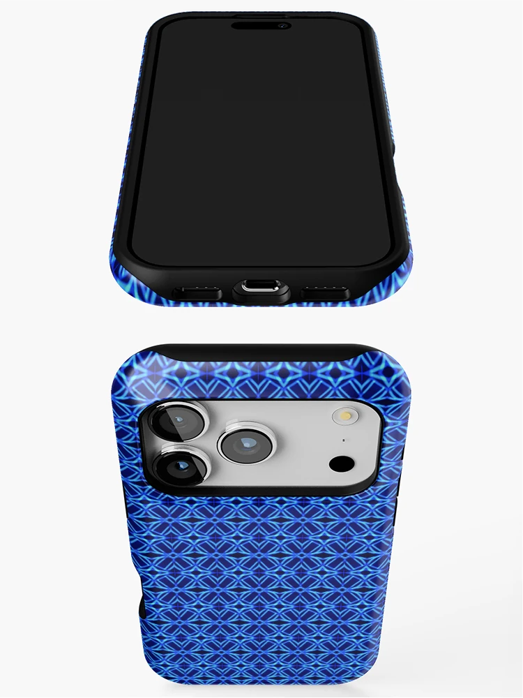 Thumbnail 3 of 4, iPhone Case, Multi Blue pattern designed and sold by Work of art Shop.