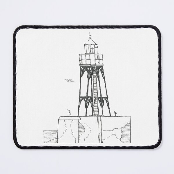 Item preview, Vlissingen Lighthouse Zeeland Netherlands Pen and Ink Illustration designed and sold by Wall-Art-Sketch.
