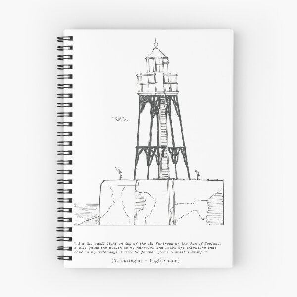 Item preview, Vlissingen Lighthouse Zeeland Netherlands Pen and Ink Illustration designed and sold by Wall-Art-Sketch.