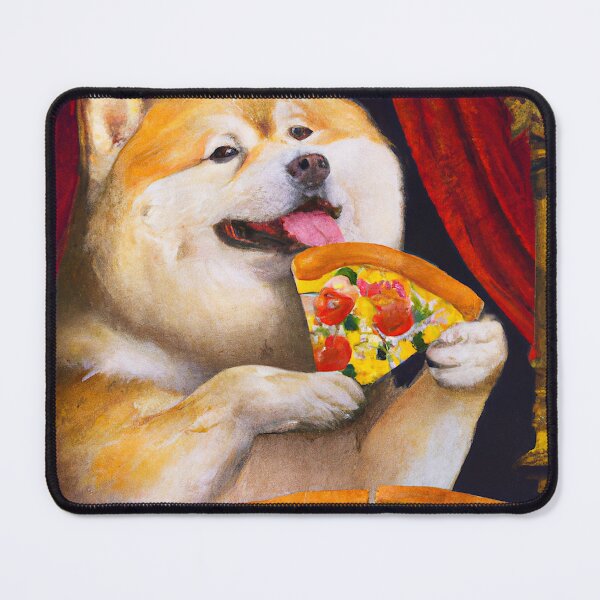 Item preview, Chonky Shiba Inu Eating a Pizza designed and sold by SolarCross.