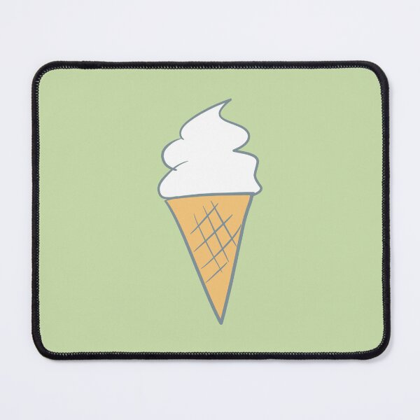 Item preview, Soft-Serve Cartoon Style Vanilla 99 Ice Cream Green designed and sold by Karen Ekdahl.