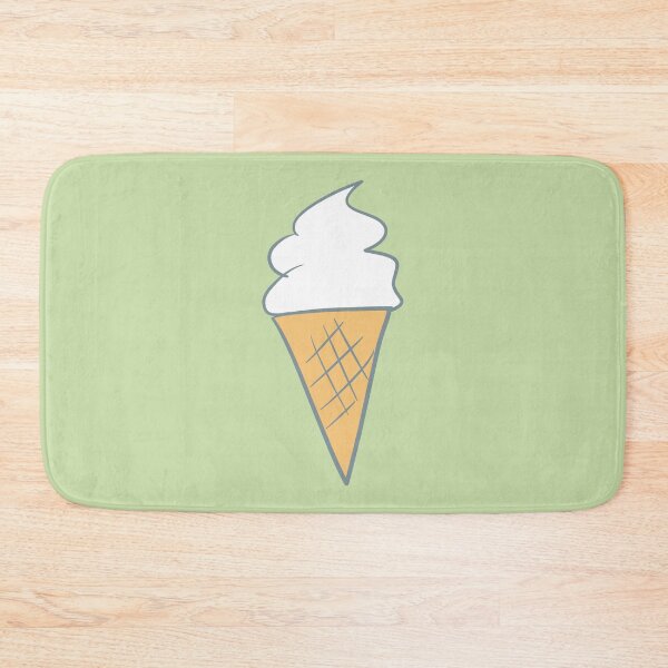 Item preview, Soft-Serve Cartoon Style Vanilla 99 Ice Cream Green designed and sold by Karen Ekdahl.