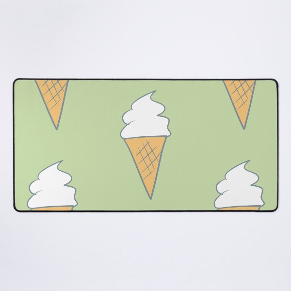 Item preview, Soft-Serve Cartoon Style Vanilla 99 Ice Cream Green designed and sold by Karen Ekdahl.