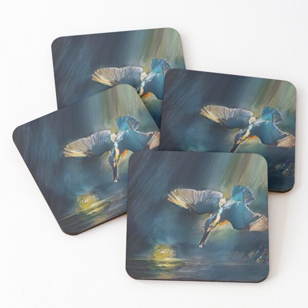 Item preview, Kingfisher in flight designed and sold by WildBirdArt.