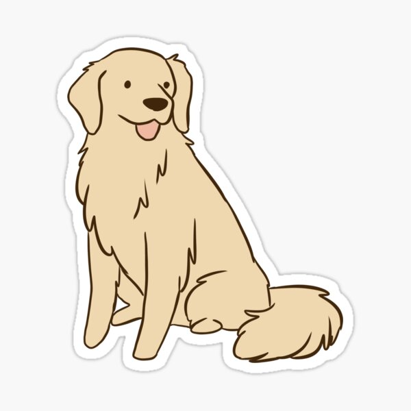 Artikel-Vorschau von Golden Retriever-Cartoon-illustration, designt und verkauft von Yarafantasyart.