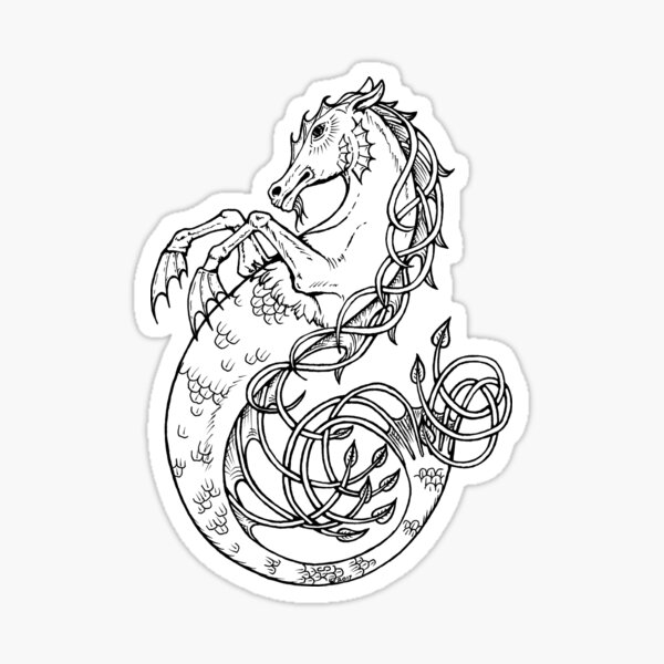 Sea Horse Knotted Sticker