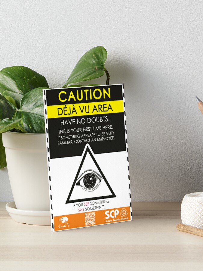 Premium Matte SCP Foundation Déja Vu Warning Poster 