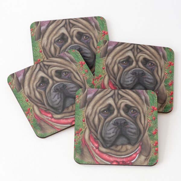 Item preview, Mastiff Dog Christmas Celebration 5 designed and sold by AnadAA.