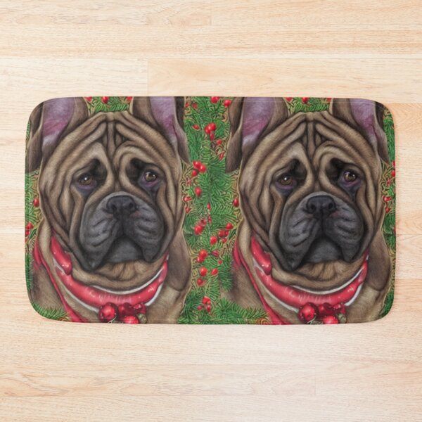 Item preview, Mastiff Dog Christmas Celebration 5 designed and sold by AnadAA.