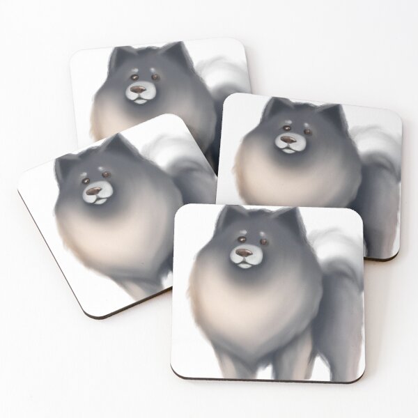 Item preview, Cute Keeshond Drawing designed and sold by WeHeartAnimals.