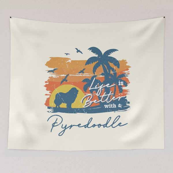 Item preview, Life is Better With Pyredoodle Beach Sunset Retro Vintage designed and sold by rafaeltto.