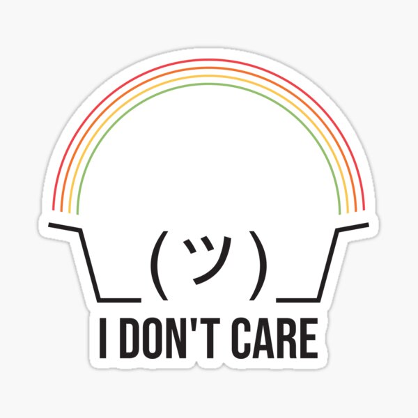 Item preview, I Don't Care Shrug Emoticon designed and sold by munochill.