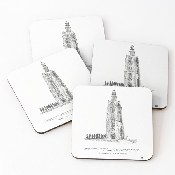 Item preview, Westkapelle Lighthouse Zeeland Netherlands Pen and Ink Illustration designed and sold by Wall-Art-Sketch.