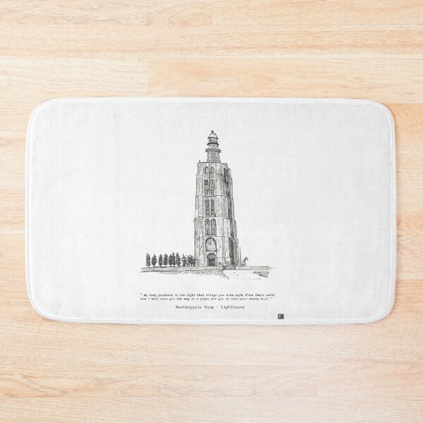 Item preview, Westkapelle Lighthouse Zeeland Netherlands Pen and Ink Illustration designed and sold by Wall-Art-Sketch.