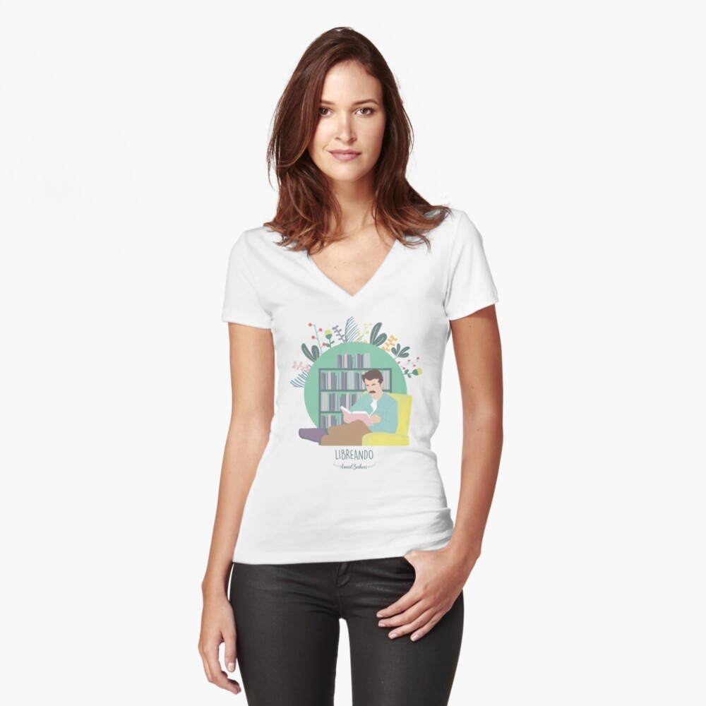 Vista previa del artículo con la obra «Camiseta entallada de cuello en V», diseñado y vendido por AnaidZahori.