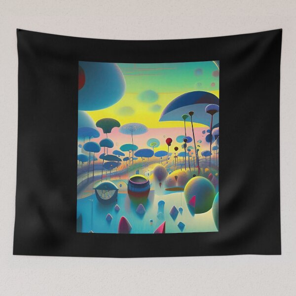 Item preview, Abstract 3D art. Colorful magical landscape designed and sold by Neo-Expression.