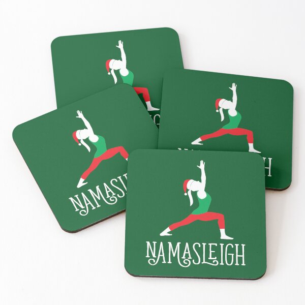 Item preview, Namasleigh Yoga Christmas Warrior Pose designed and sold by creativecurly.