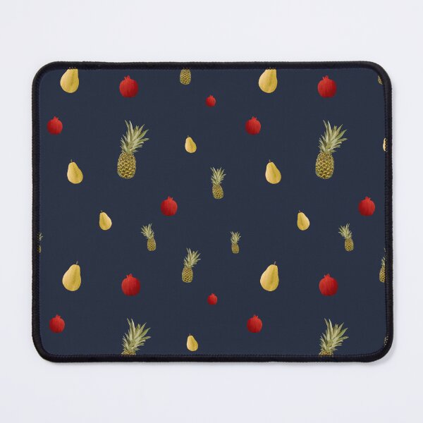 Item preview, Pomegranate red fruit a cute pattern watercolor blue designed and sold by Yana Mustafina | Boho Soulful Designs.