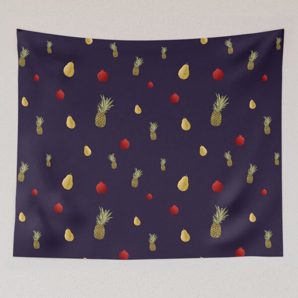Item preview, Pomegranate red fruit a cute pattern watercolor violet designed and sold by Yana Mustafina | Boho Soulful Designs.