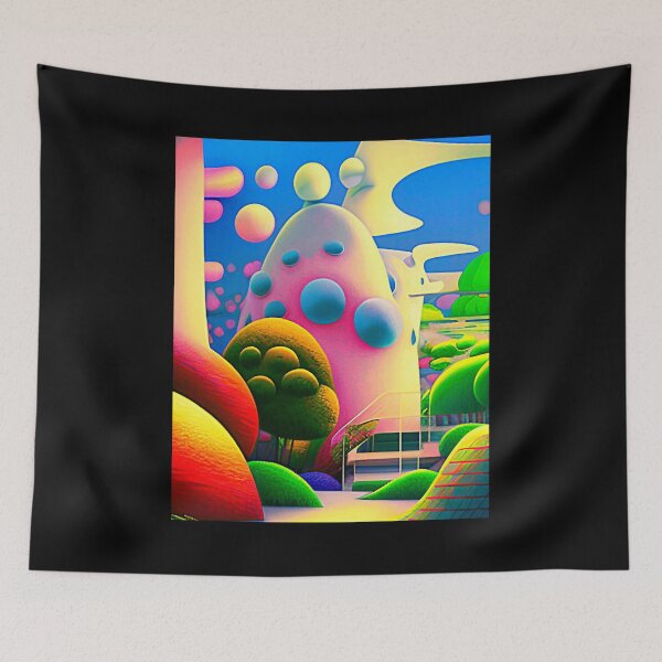 Item preview, Abstract 3D art. Colorful magical landscape designed and sold by Neo-Expression.