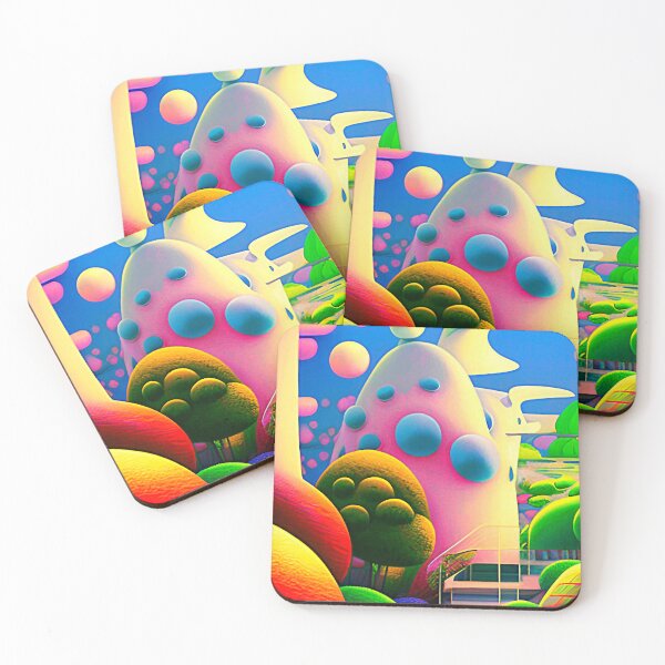 Item preview, Abstract 3D art. Colorful magical landscape designed and sold by Neo-Expression.