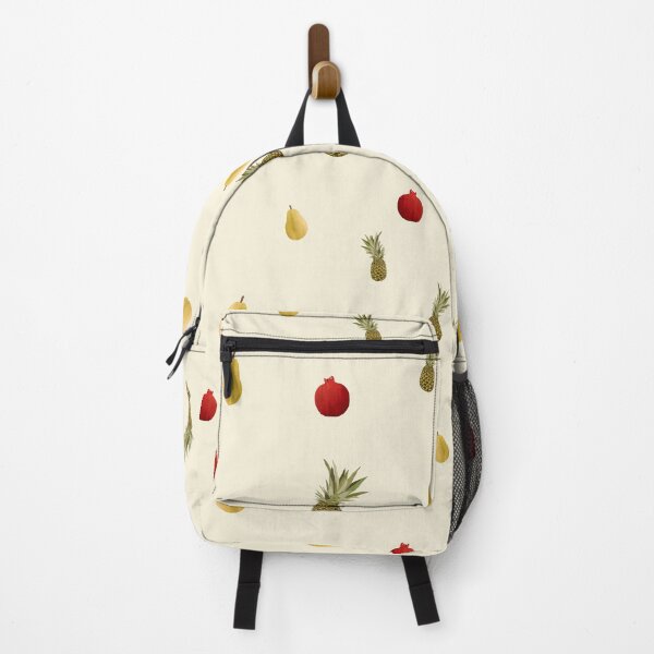 Item preview, Pomegranate red fruit a cute pattern watercolor beige designed and sold by Yana Mustafina | Boho Soulful Designs.