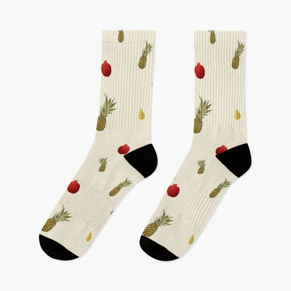 Item preview, Pomegranate red fruit a cute pattern watercolor beige designed and sold by Yana Mustafina | Boho Soulful Designs.