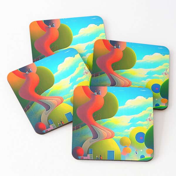 Item preview, Abstract 3D art. Colorful magical landscape designed and sold by Neo-Expression.