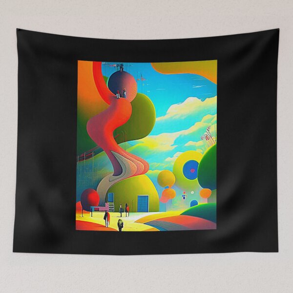 Item preview, Abstract 3D art. Colorful magical landscape designed and sold by Neo-Expression.
